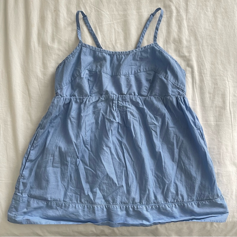 Vintage Gap babydoll Empire Waist Cotton Pintstripe Summer Top